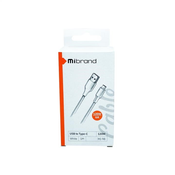 Mibrand MIDC/98TW Kabel Mibrand MI-98 PVC Tube Cable USB for Type-C 120W 1m White MIDC98TW: Dobra cena w Polsce na 2407.PL - Kup Teraz!