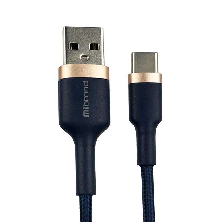 Mibrand MIDC/71TNB Кабель Mibrand MI-71 Metal Braided Cable USB for Type-C  2.4A 1m Navy Blue MIDC71TNB: Приваблива ціна - Купити у Польщі на 2407.PL!