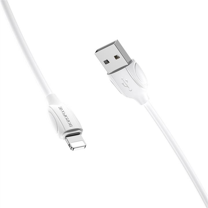 Borofone BX19LW Кабель Borofone BX19 USB to iP 2.4A, 1m, PVC, TPE connectors, White BX19LW: Приваблива ціна - Купити у Польщі на 2407.PL!