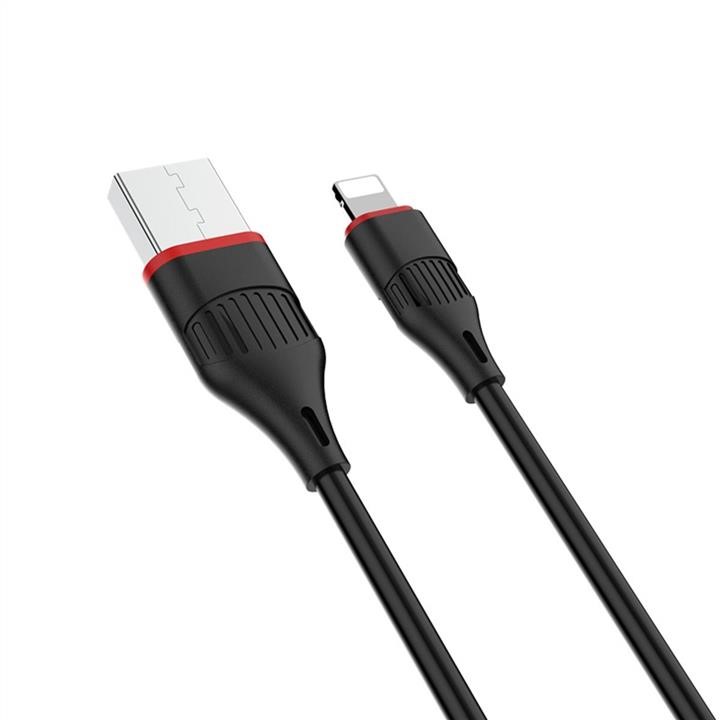 Borofone BX17LB Кабель Borofone BX17 USB to iP 2A, 1m, PVC, TPE connectors, Black BX17LB: Отличная цена - Купить в Польше на 2407.PL!