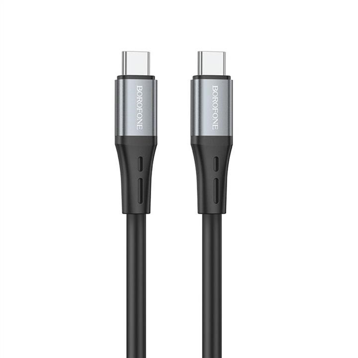 Borofone BX88CCB Kabel Borofone BX88 Solid 60W silicone charging data cable for Type-C to Type-C Black BX88CCB: Dobra cena w Polsce na 2407.PL - Kup Teraz!