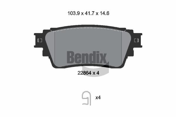 Bendix USA BPD2467 Brake Pad Set, disc brake BPD2467: Buy near me in Poland at 2407.PL - Good price!