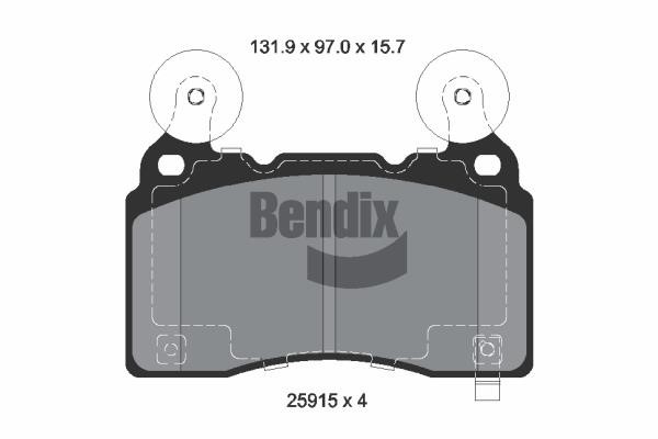 Bendix USA BPD2469 Тормозные колодки дисковые, комплект BPD2469: Отличная цена - Купить в Польше на 2407.PL!