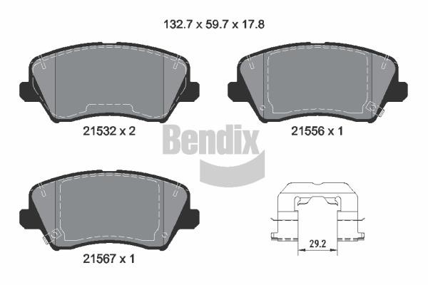 Bendix USA BPD2470 Гальмівні колодки, комплект BPD2470: Купити у Польщі - Добра ціна на 2407.PL!