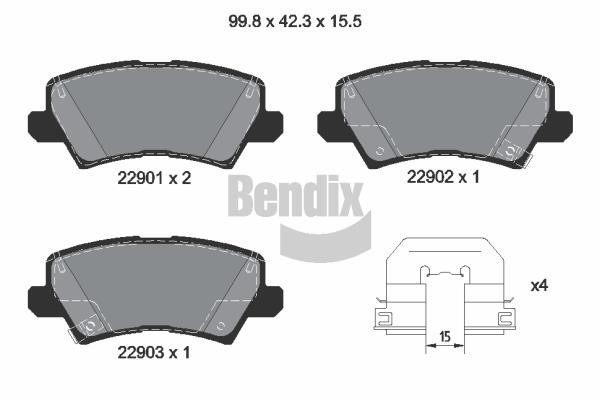 Bendix USA BPD2448 Тормозные колодки дисковые, комплект BPD2448: Отличная цена - Купить в Польше на 2407.PL!