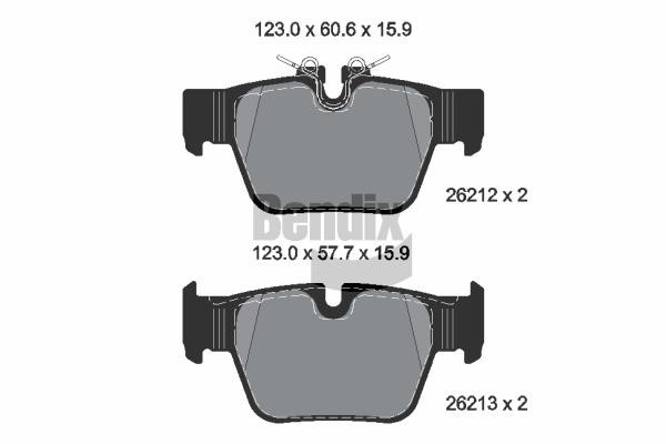 Bendix USA BPD2481 Brake Pad Set, disc brake BPD2481: Buy near me in Poland at 2407.PL - Good price!