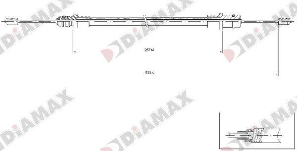 Diamax AA3034 Cable Pull, parking brake AA3034: Buy near me in Poland at 2407.PL - Good price!