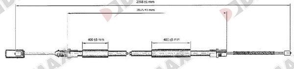 Diamax AA3036 Cable Pull, parking brake AA3036: Buy near me at 2407.PL in Poland at an Affordable price!