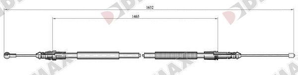Diamax AA3037 Cable Pull, parking brake AA3037: Buy near me in Poland at 2407.PL - Good price!