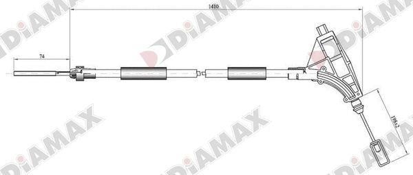 Diamax AA3002 Cable Pull, parking brake AA3002: Buy near me in Poland at 2407.PL - Good price!