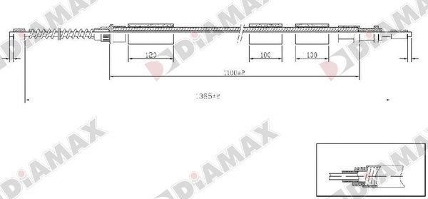 Diamax AA3018 Cable Pull, parking brake AA3018: Buy near me in Poland at 2407.PL - Good price!