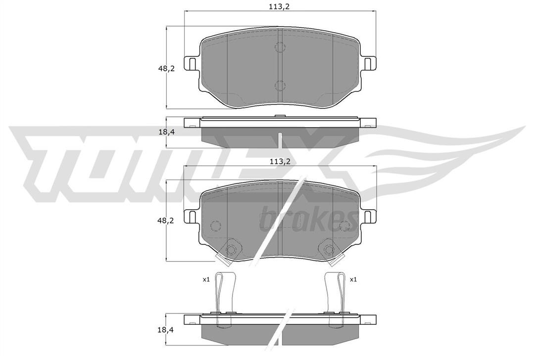Tomex TX 15-87 Rear disc brake pads, set TX1587: Buy near me in Poland at 2407.PL - Good price!