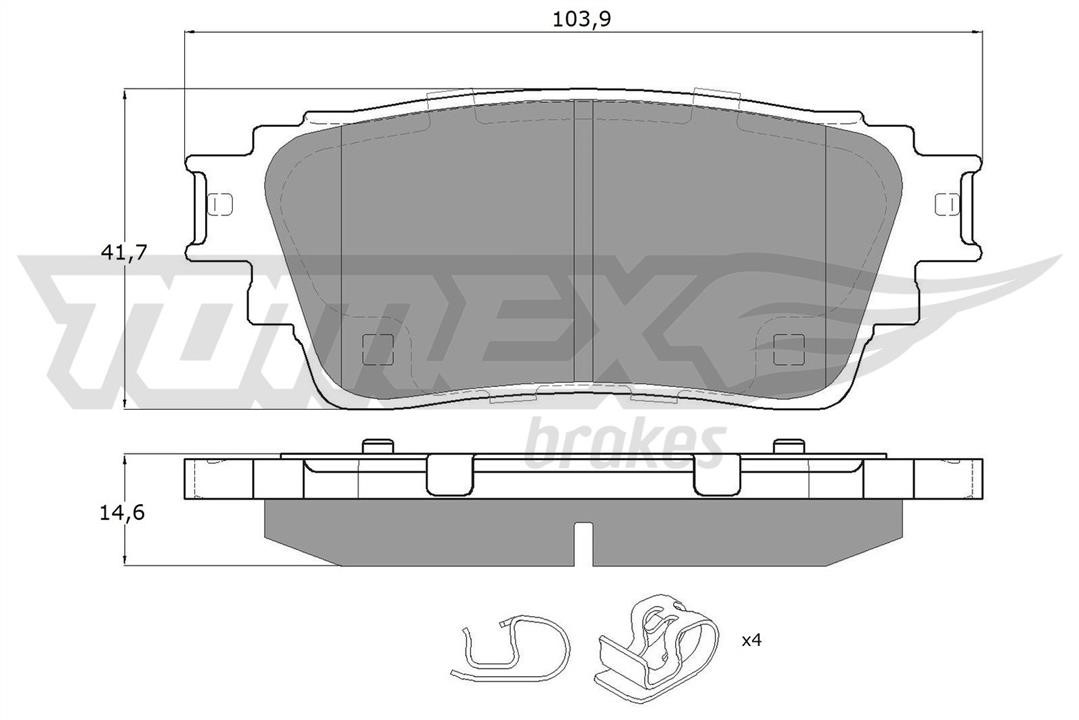 Tomex TX 15-98 Brake Pad Set, disc brake TX1598: Buy near me in Poland at 2407.PL - Good price!