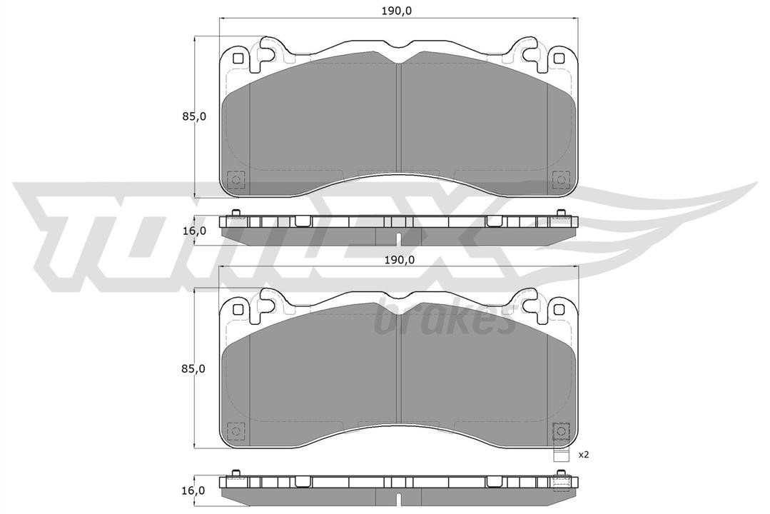 Tomex TX 60-08 Brake Pad Set, disc brake TX6008: Buy near me in Poland at 2407.PL - Good price!