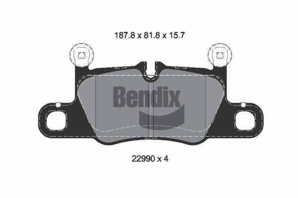 Bendix USA BPD2449 Гальмівні колодки, комплект BPD2449: Приваблива ціна - Купити у Польщі на 2407.PL!