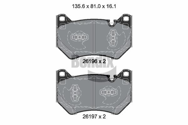 Bendix USA BPD2457 Brake Pad Set, disc brake BPD2457: Buy near me in Poland at 2407.PL - Good price!