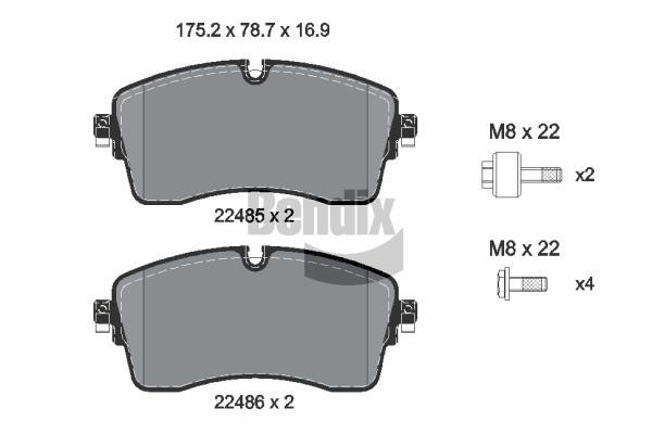 Bendix USA BPD2472 Brake Pad Set, disc brake BPD2472: Buy near me in Poland at 2407.PL - Good price!