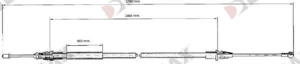 Diamax AA3026 Трос стояночного тормоза AA3026: Отличная цена - Купить в Польше на 2407.PL!