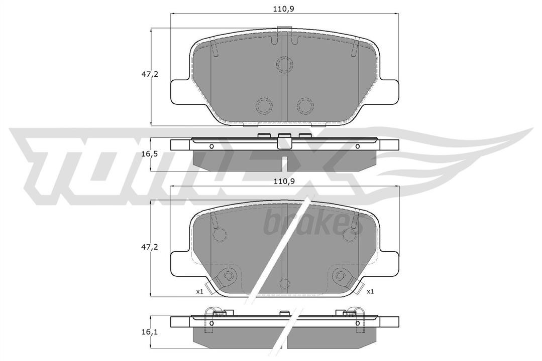 Tomex TX 60-06 Brake Pad Set, disc brake TX6006: Buy near me in Poland at 2407.PL - Good price!