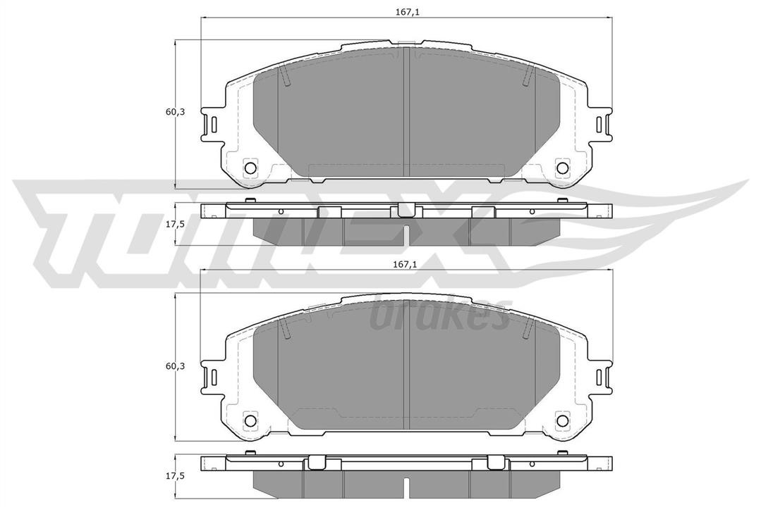 Tomex TX 60-20 Brake Pad Set, disc brake TX6020: Buy near me in Poland at 2407.PL - Good price!