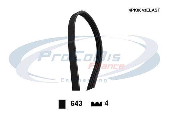 Procodis France 4PK0643ELAST V-ribbed belt 4PK643 4PK0643ELAST: Buy near me in Poland at 2407.PL - Good price!