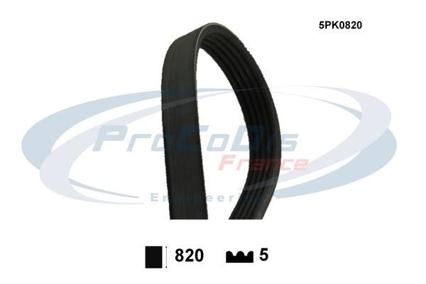 Procodis France 5PK0820 V-ribbed belt 5PK820 5PK0820: Buy near me in Poland at 2407.PL - Good price!