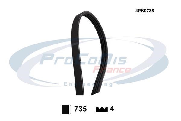 Procodis France 4PK0735 V-ribbed belt 4PK735 4PK0735: Buy near me in Poland at 2407.PL - Good price!