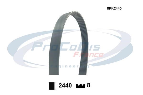 Procodis France 8PK2440 V-ribbed belt 8PK2440 8PK2440: Buy near me in Poland at 2407.PL - Good price!