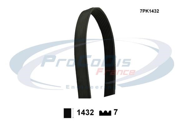 Procodis France 7PK1432 V-ribbed belt 7PK1432 7PK1432: Buy near me in Poland at 2407.PL - Good price!