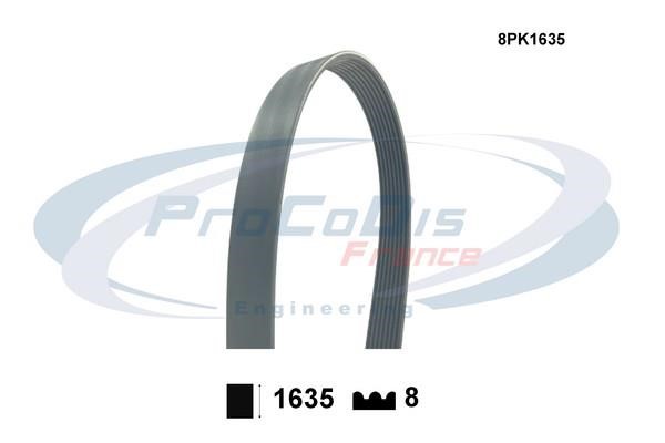 Procodis France 8PK1635 V-ribbed belt 8PK1635 8PK1635: Buy near me in Poland at 2407.PL - Good price!