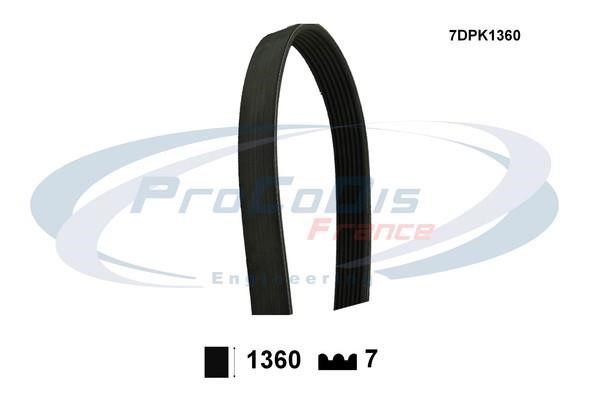 Procodis France 7DPK1360 V-ribbed belt 7PK1360 7DPK1360: Buy near me in Poland at 2407.PL - Good price!