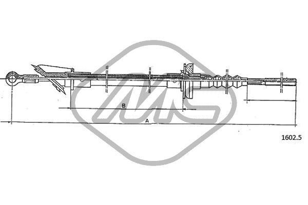 Metalcaucho 81043 Трос сцепления 81043: Купить в Польше - Отличная цена на 2407.PL!