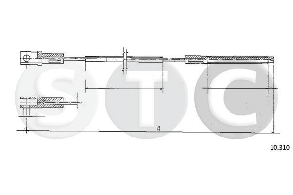 STC T483612 Clutch cable T483612: Buy near me in Poland at 2407.PL - Good price!