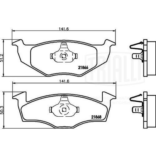 Trialli PF 4375 Brake Pad Set, disc brake PF4375: Buy near me at 2407.PL in Poland at an Affordable price!