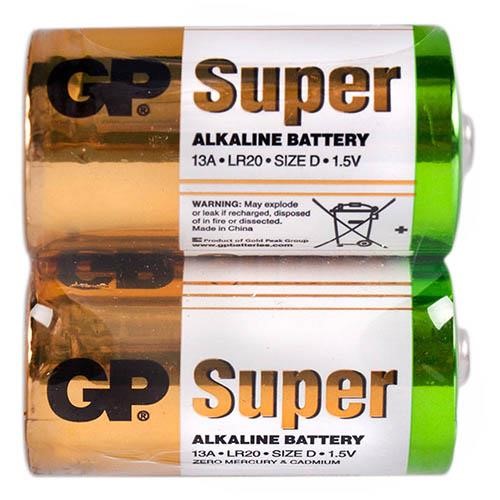 GP Batteries GP13A-S2 Alkaline battery GP SUPER ALKALINE "D", 1,5V GP13AS2: Buy near me in Poland at 2407.PL - Good price!