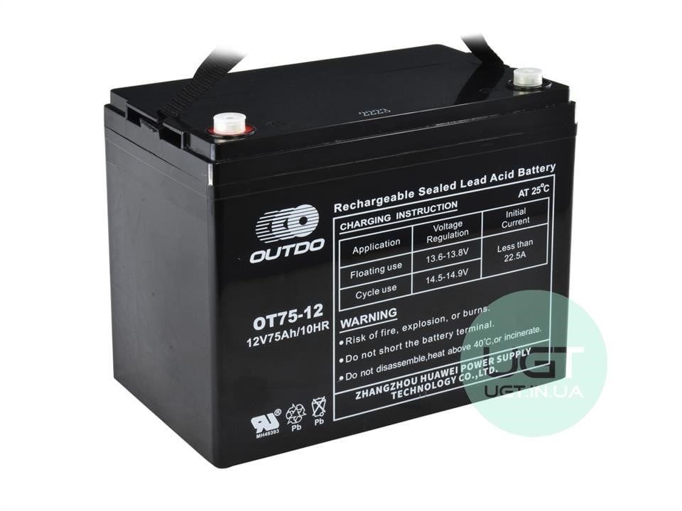 Outdo OT75-12 Battery OUTDO VRLA 12B AGM 75Ач L+ OT7512: Buy near me in Poland at 2407.PL - Good price!
