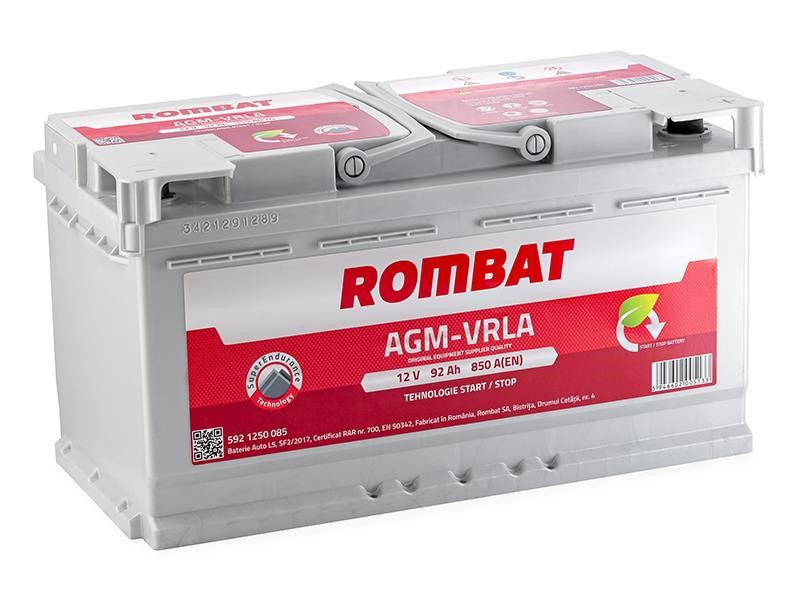 ROMBAT AGM92 Аккумулятор ROMBAT AGM Start&Stop 12B AGM 92Ач 850А(EN) R+ AGM92: Отличная цена - Купить в Польше на 2407.PL!