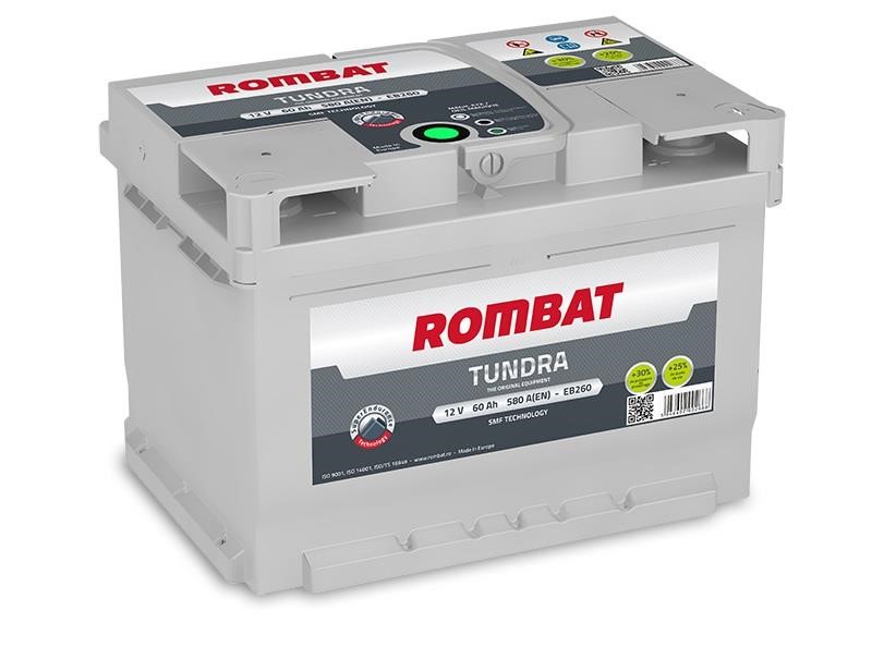 ROMBAT EB260 Battery ROMBAT TUNDRA PLUS 12B Ca/Ca + Silver 60Ач 580А(EN) R+ EB260: Buy near me in Poland at 2407.PL - Good price!