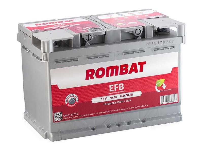 ROMBAT F370 Akumulator ROMBAT EFB Start&Stop 12B EFB 70Ач 760А(EN) P+ F370: Atrakcyjna cena w Polsce na 2407.PL - Zamów teraz!