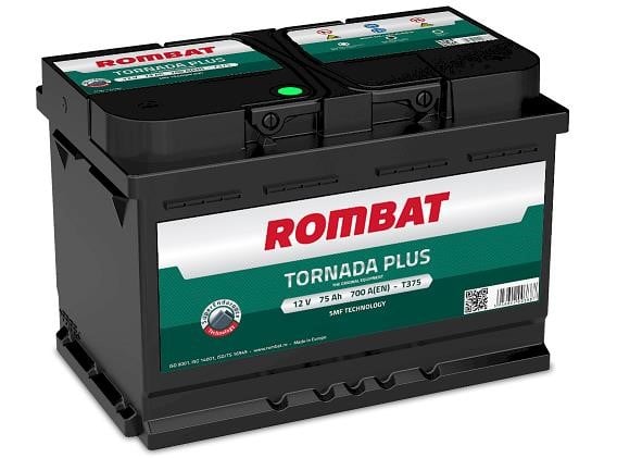 ROMBAT T375N Battery ROMBAT TORNADO PLUS 12V 75Ah 700A (EN) R+ T375N: Buy near me in Poland at 2407.PL - Good price!