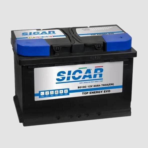 Sicar B016C Battery SICAR Top Energy Evo 12B Ca/Ca + Silver 80Ач 760А(EN) R+ B016C: Buy near me in Poland at 2407.PL - Good price!