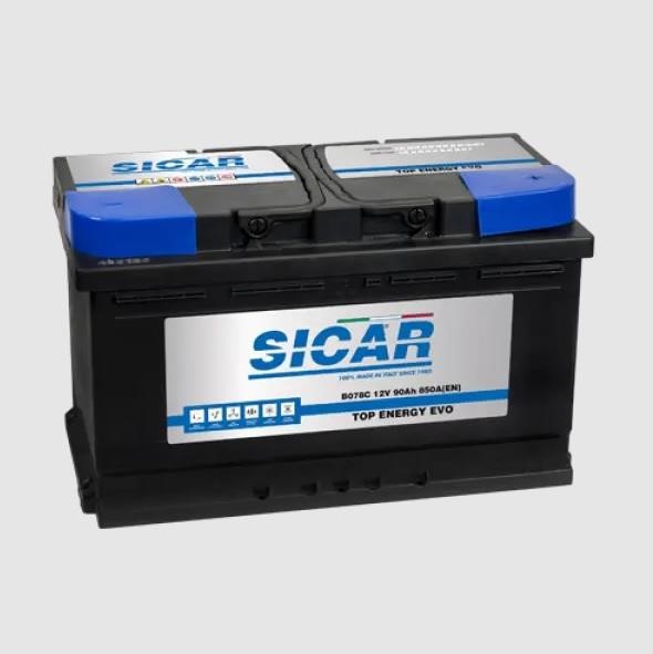 Sicar B078C Аккумулятор SICAR Top Energy Evo 12B Ca/Ca + Silver 90Ач 850А(EN) R+ B078C: Отличная цена - Купить в Польше на 2407.PL!