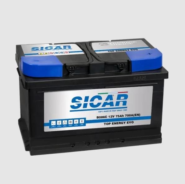 Sicar B086C Аккумулятор SICAR Top Energy Evo 12B Ca/Ca + Silver 75Ач 700А(EN) R+ B086C: Отличная цена - Купить в Польше на 2407.PL!