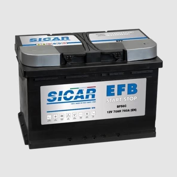 Sicar BF56C Battery SICAR AFB Start /Stop 12B EFB 70Ач 760А(EN) R+ BF56C: Buy near me in Poland at 2407.PL - Good price!