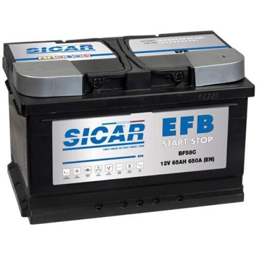 Sicar BF58C Battery SICAR AFB Start /Stop 12B EFB 65Ач 680А(EN) R+ BF58C: Buy near me in Poland at 2407.PL - Good price!