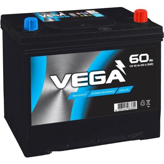 Vega VD2306010B09 Аккумулятор VEGA 12B Ca/Ca + Silver 60Ач 650А(SAE) R+ VD2306010B09: Отличная цена - Купить в Польше на 2407.PL!