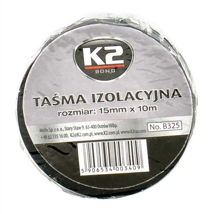 K2 B325 Insulating tape K2, black, 15 mm x 10 m B325: Buy near me in Poland at 2407.PL - Good price!
