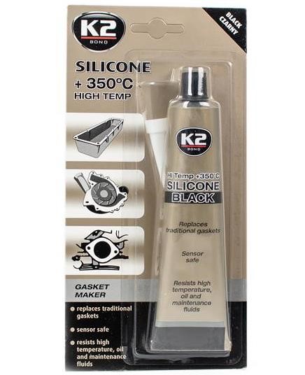 K2 B210N Silicone Sealant (black) SIL BLACK (BLACK SILICON +350) 85g B210N: Buy near me in Poland at 2407.PL - Good price!