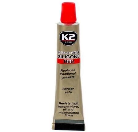 K2 B235N Silicone Sealant (red) SIL RED (RED SILICON +350) 21g B235N: Buy near me in Poland at 2407.PL - Good price!