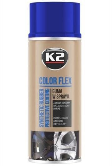 K2 L343NP Lakier color flex guma w sprayu - niebieska 400ml L343NP: Dobra cena w Polsce na 2407.PL - Kup Teraz!